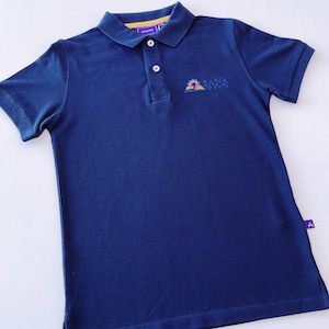 Polo manches courtes bleu 3 ans